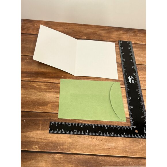 Colorbök Card & Envelope Set BLANK INSIDE GREEN & BROWN 37945 - Picture 2 of 7